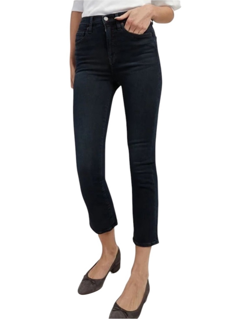 NWT Veronica Beard High Waist Carly Kick Flare Denim Jeans in Dark Ink Size 26